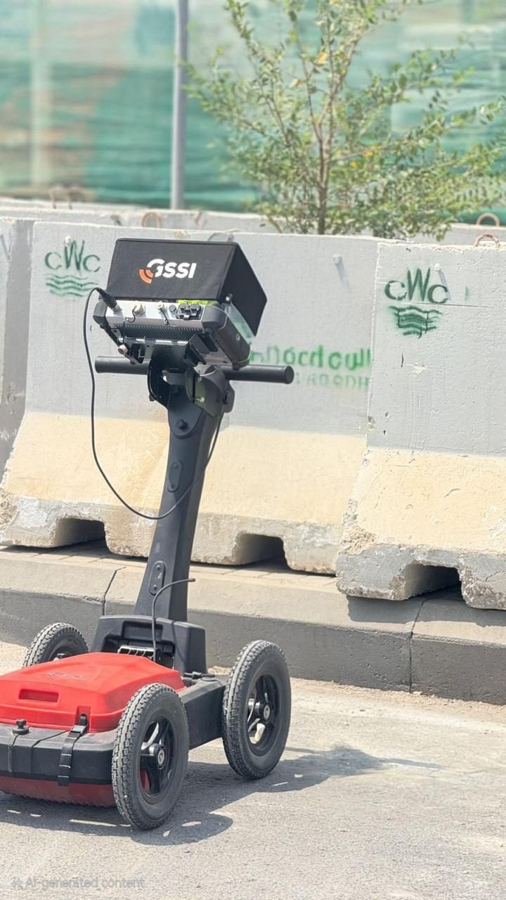 GSSI GPR unit being operated on site